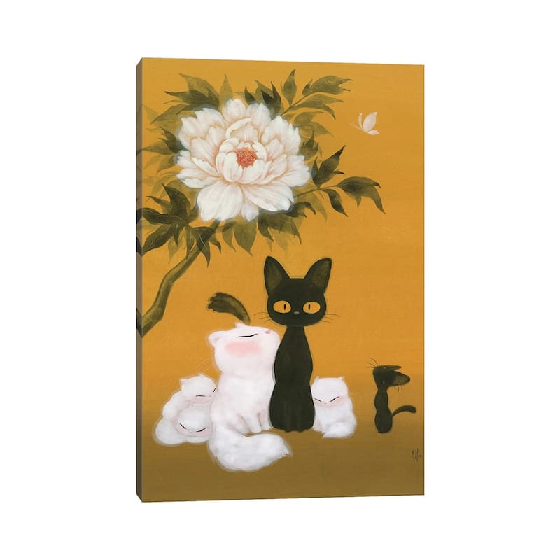 iCanvas "Cats and Peony " by Martin Hsu Canvas Print Bed Bath